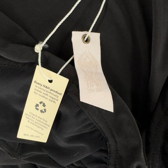 We Are HAH Eyes On Top‎ Black Bodysuit M Free People Underwire Adjustable Straps - Picture 11 of 14